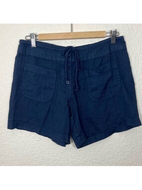 Margaritaville Navy Blue Linen Shorts Women’s Size S